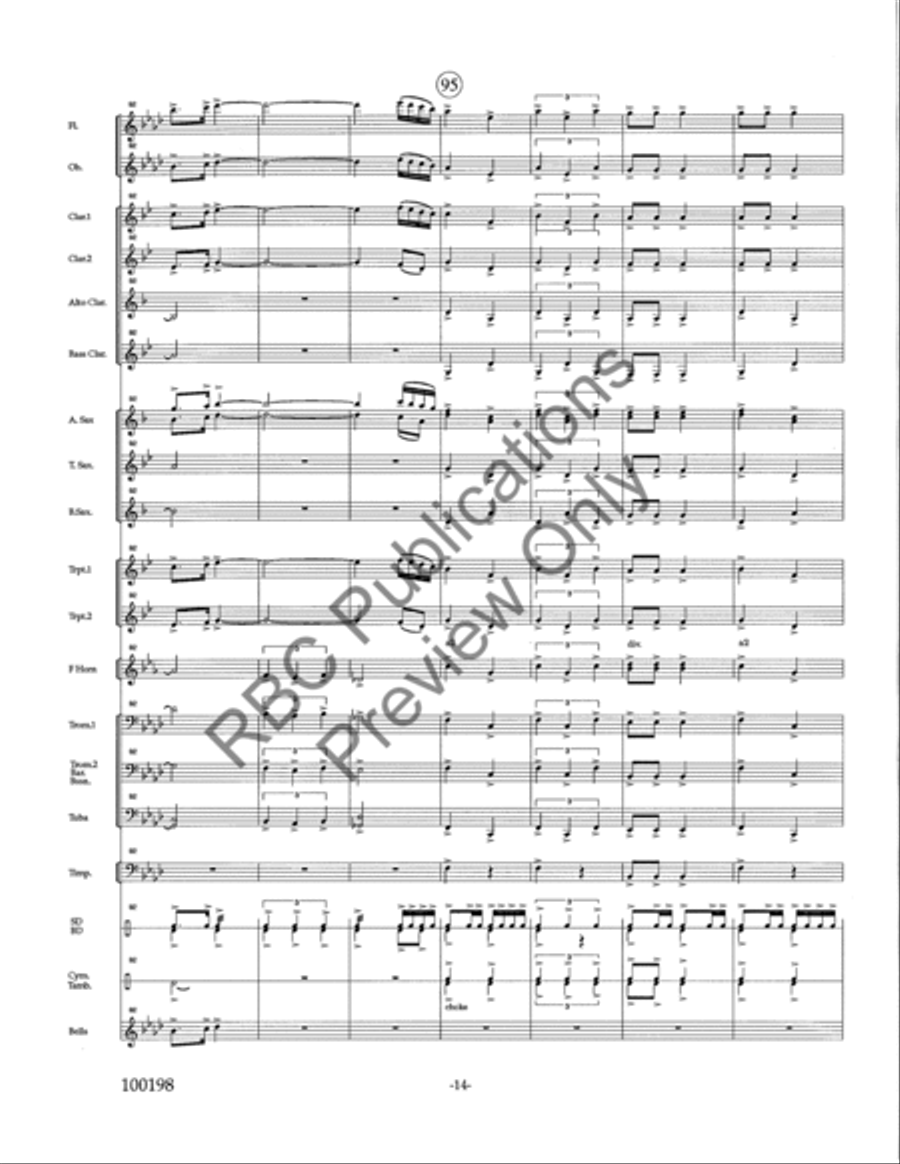 March Of The Silver Brigade Concert Band scores gallery preview page 17