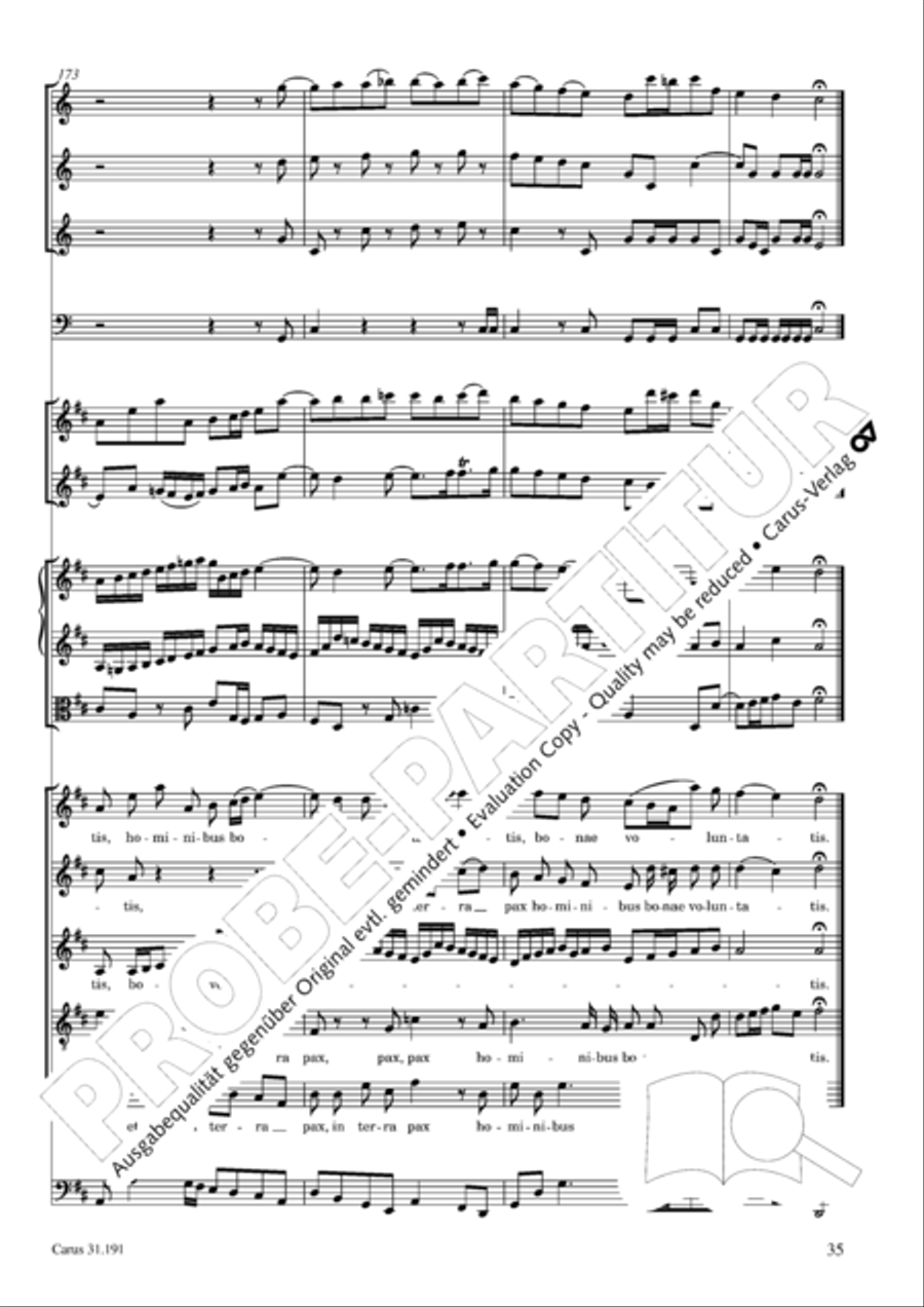 Gloria in excelsis Deo SSATB scores gallery preview page 35