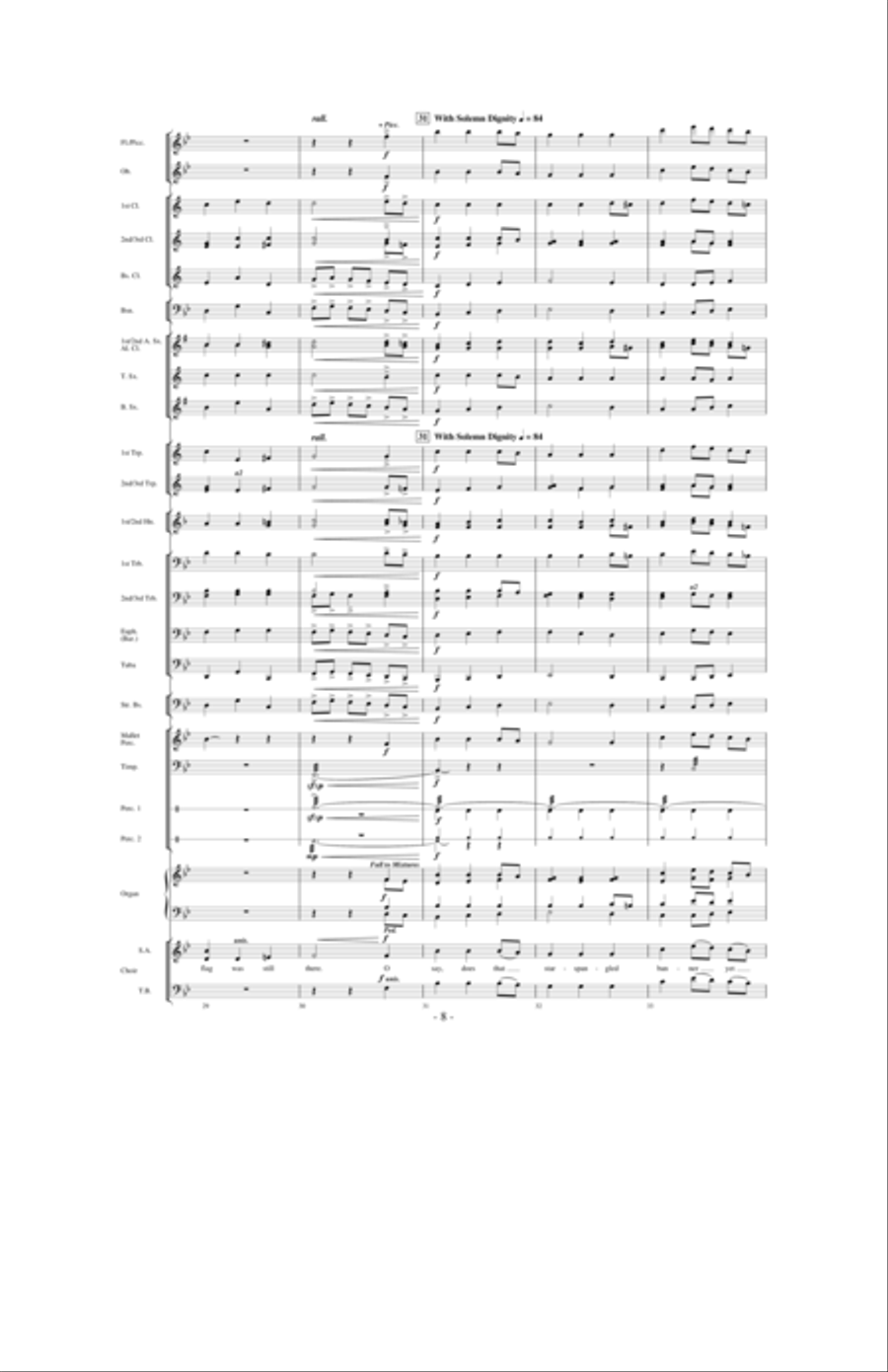 The Star Spangled Banner The Star Spangled Banner Concert Band scores gallery preview page 7