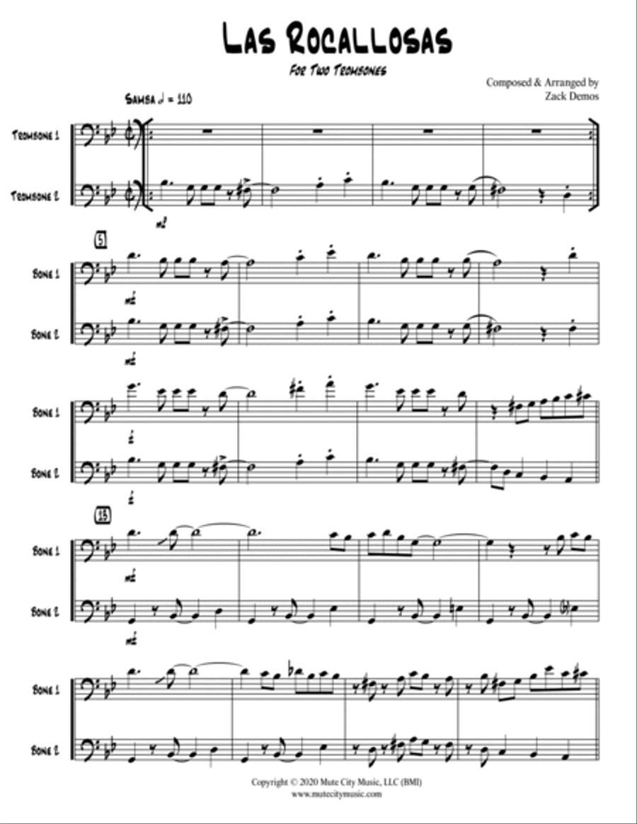 Las Rocallosas Las Rocallosas Trombone Duet scores gallery preview page 2