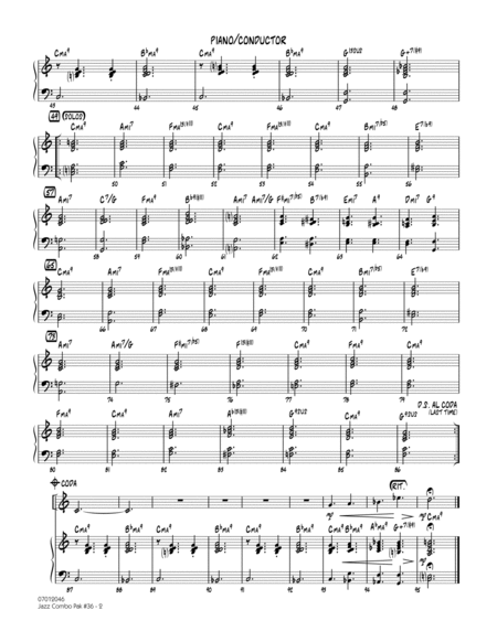 Jazz Combo Pak #36 (Henry Mancini) - Piano/Conductor Score