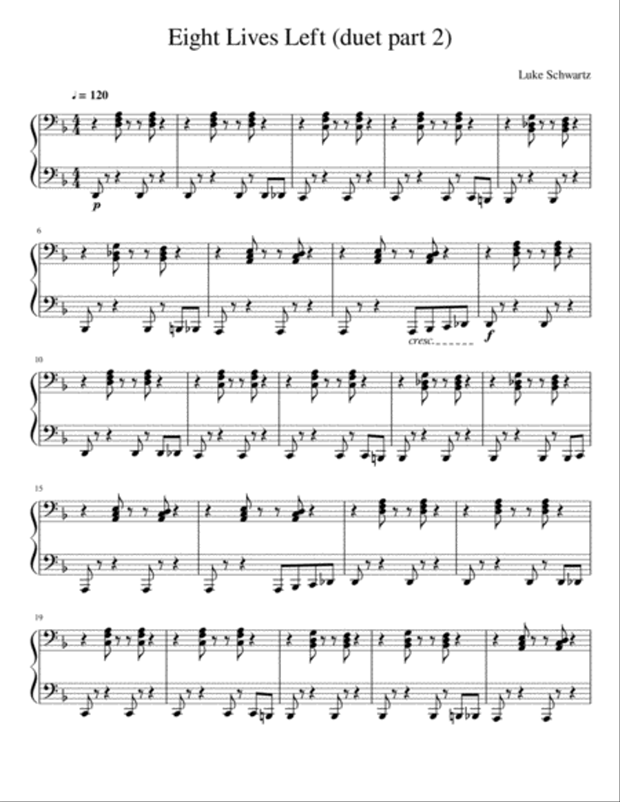Eight Lives Left Eight Lives Left Piano scores gallery preview page 3