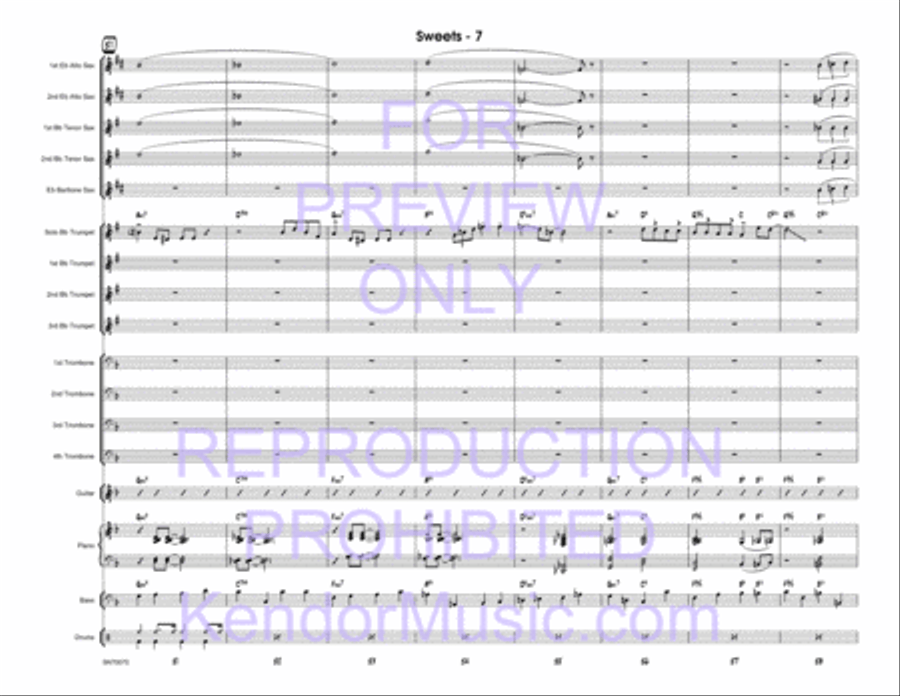 Sweets (Full Score) Sweets (Full Score) Jazz Ensemble scores gallery preview page 8