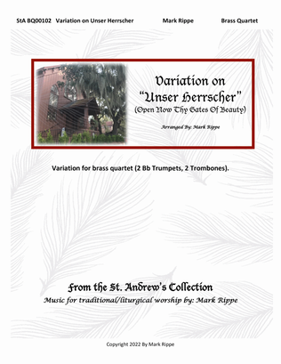 Book cover for Variations on "Unser Herrscher" (Open Now Thy Gates Of Beauty) StA BQ00102