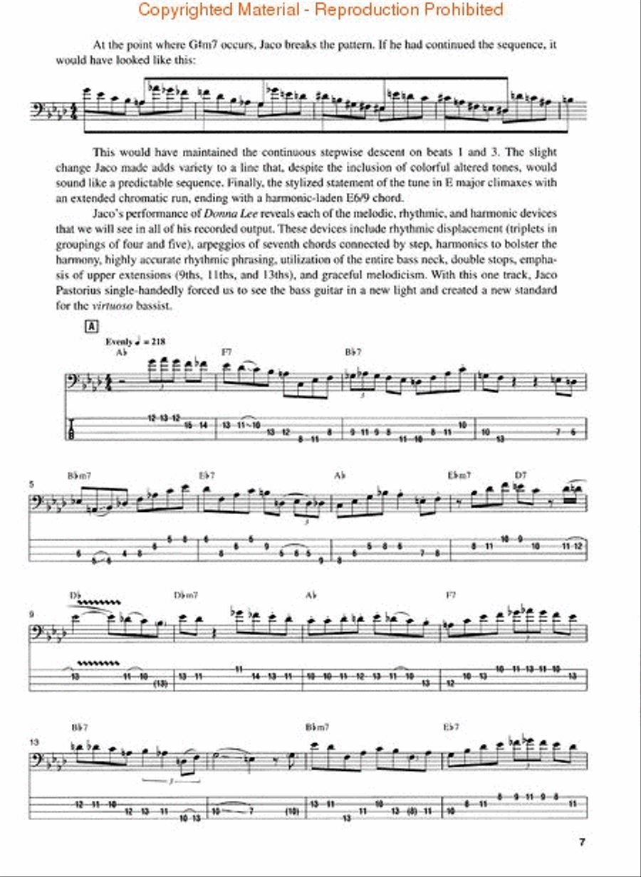 A Portrait of Jaco: The Solos Collection Bass Guitar Tablature scores gallery preview page 2