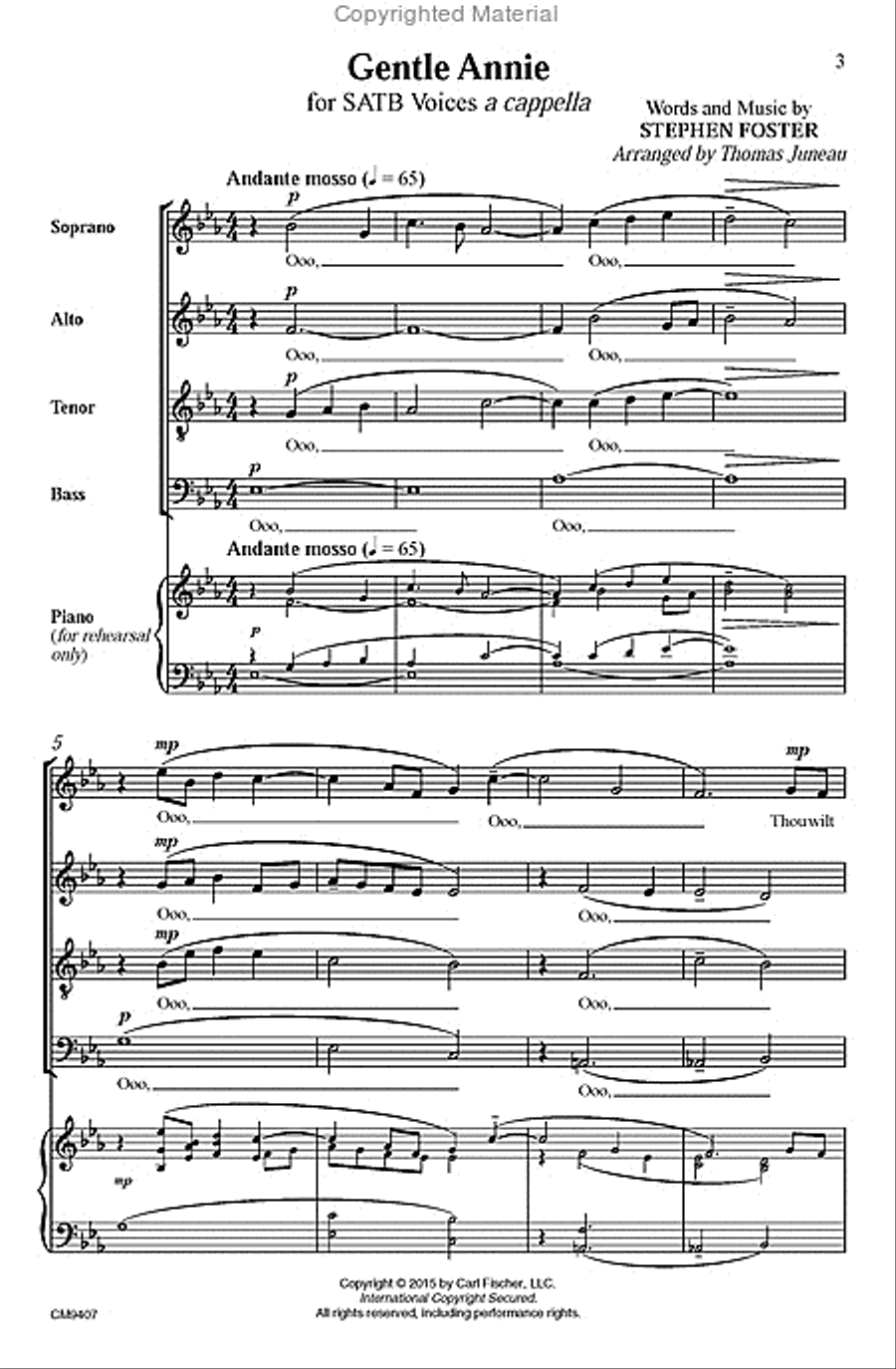 Gentle Annie 4-Part scores gallery preview page 2