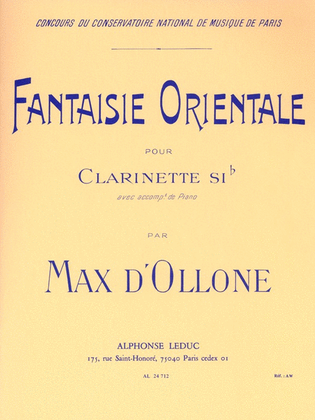 Book cover for Oriental Fantasy (bb Clarinet And Piano)