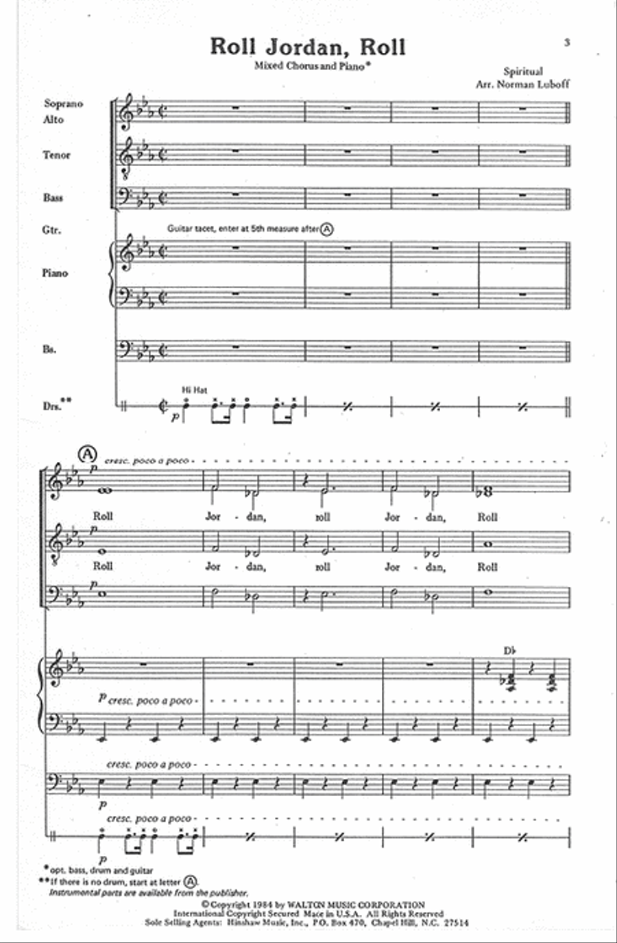 Roll Jordan, Roll 4-Part scores gallery preview page 2