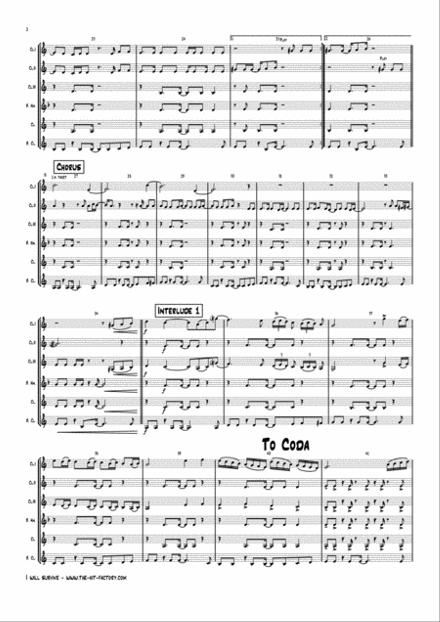 I Will Survive Woodwind Ensemble scores gallery preview page 3