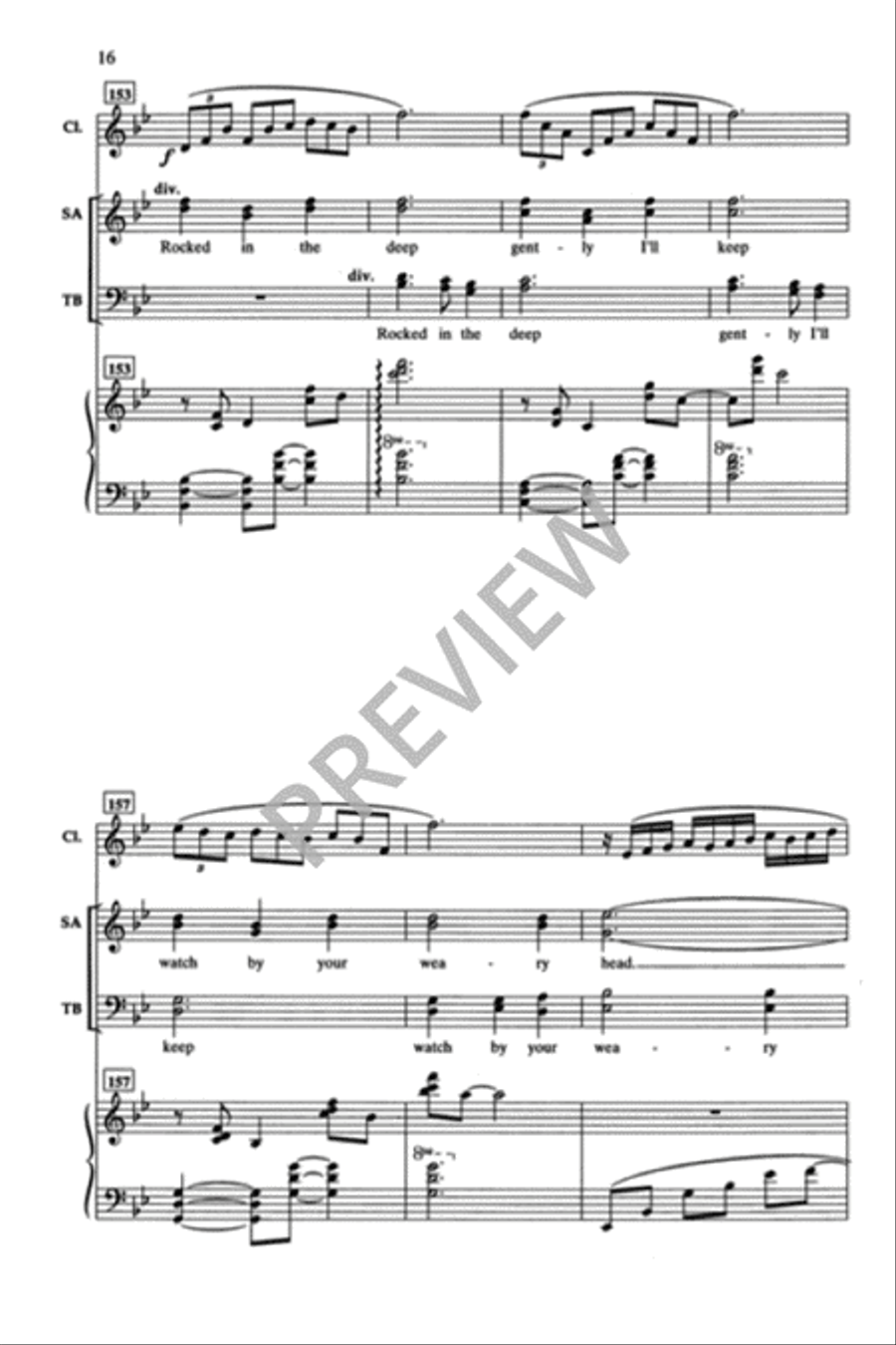 Over the Sea to Skye 4-Part scores gallery preview page 17