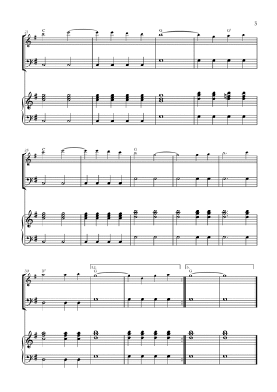 You Are My Sunshine Trombone Duet scores gallery preview page 3
