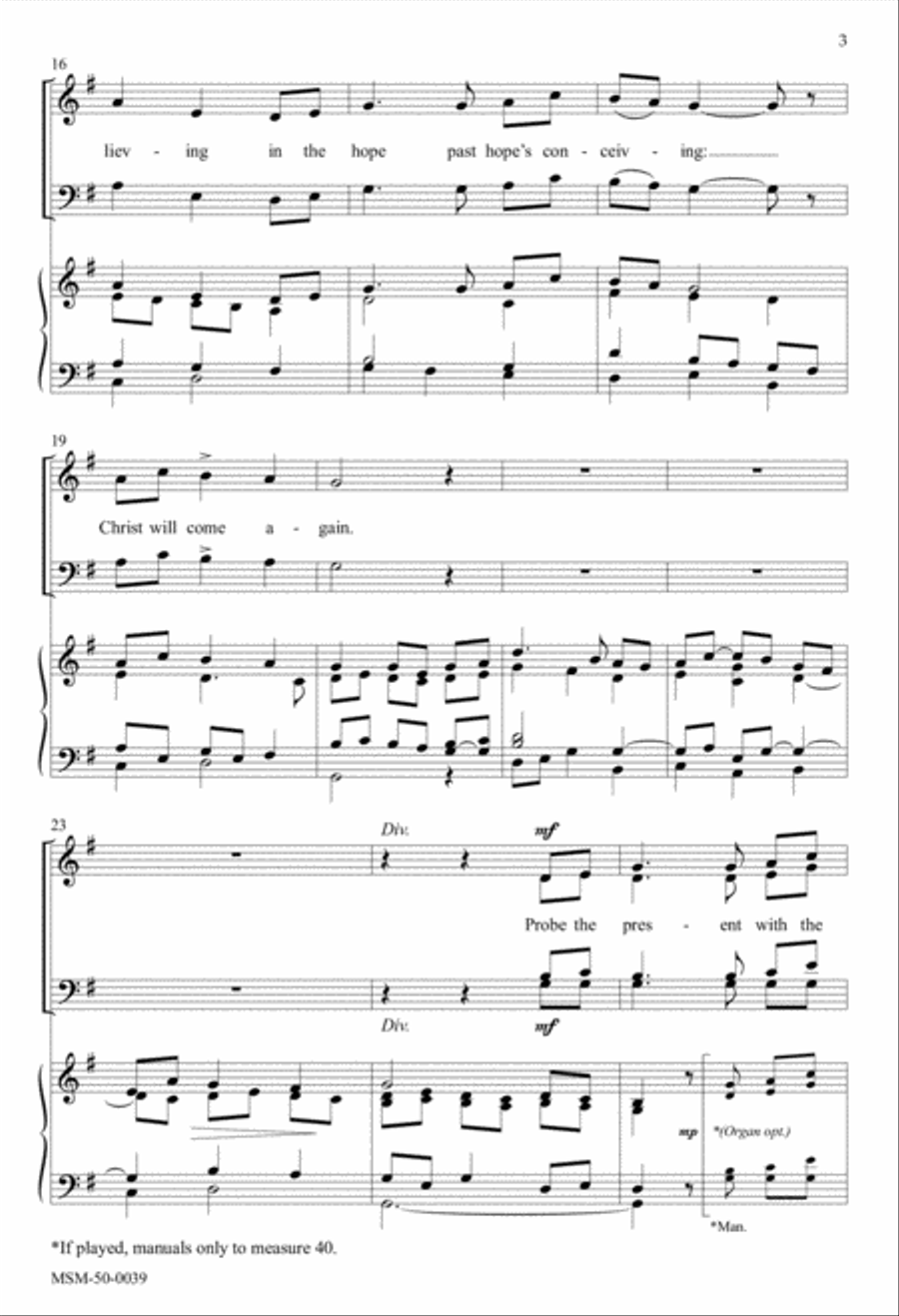 Advent Promise (Christ Will Come Again) 4-Part scores gallery preview page 3