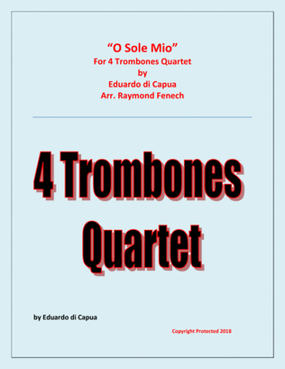 Book cover for O Sole Mio - 4 Trombones