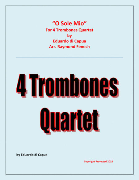 O Sole Mio - 4 Trombones image number null