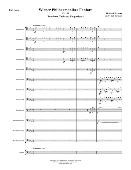 Wiener Philharmoniker Fanfare for Trombone Choir & Timpani (Opt.) image number null