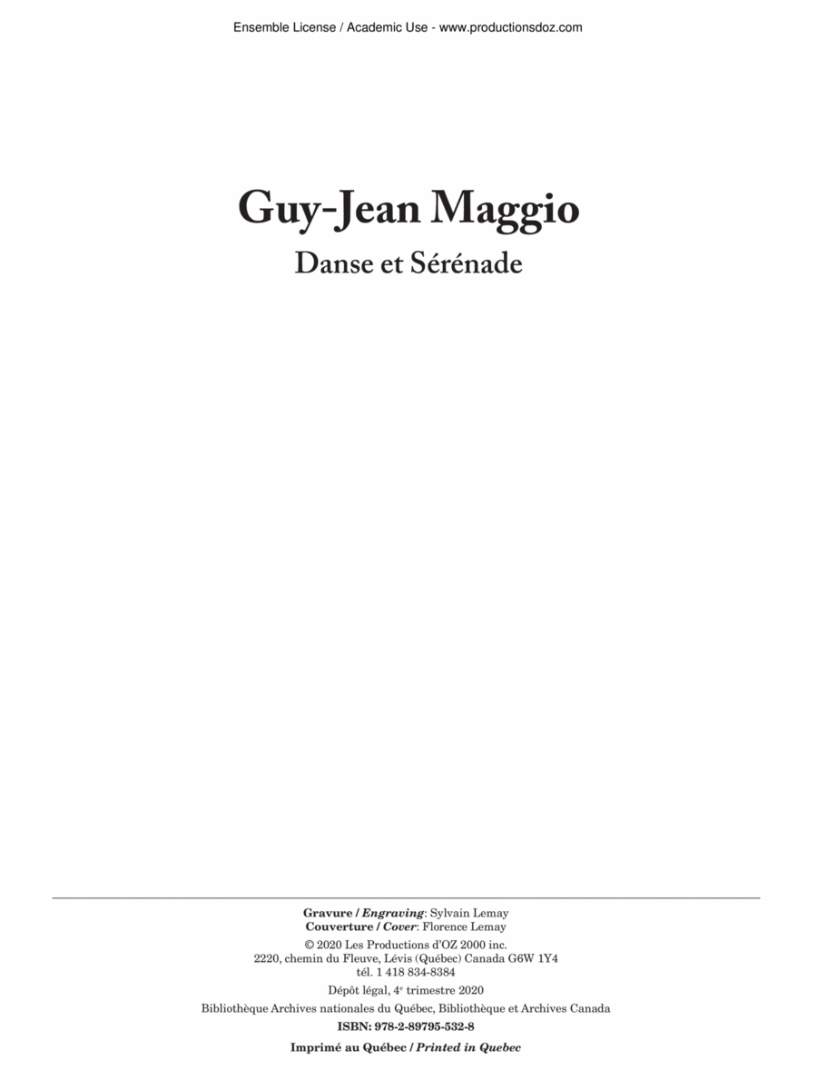 Danse et Sérénade Classical Guitar scores gallery preview page 1
