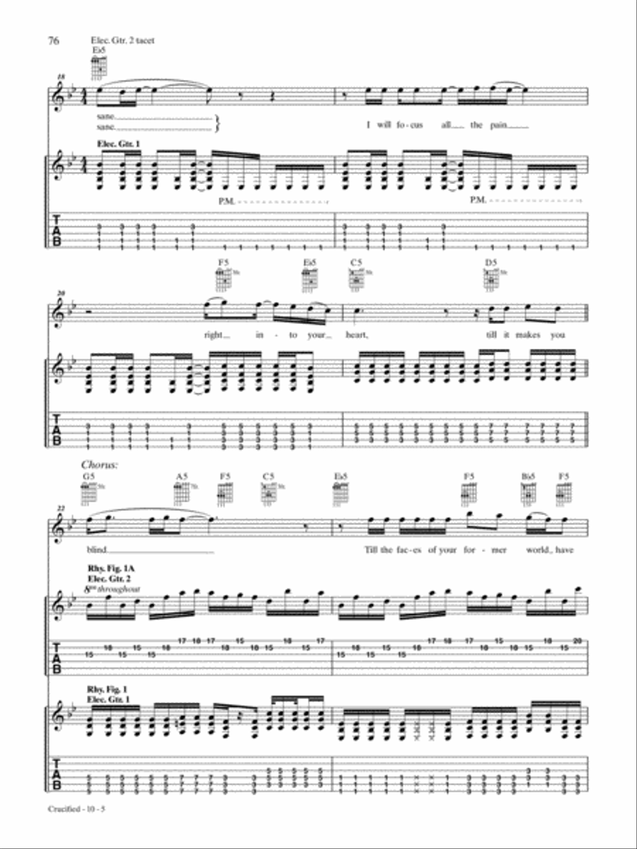 Crucified Crucified Guitar Tablature scores gallery preview page 5