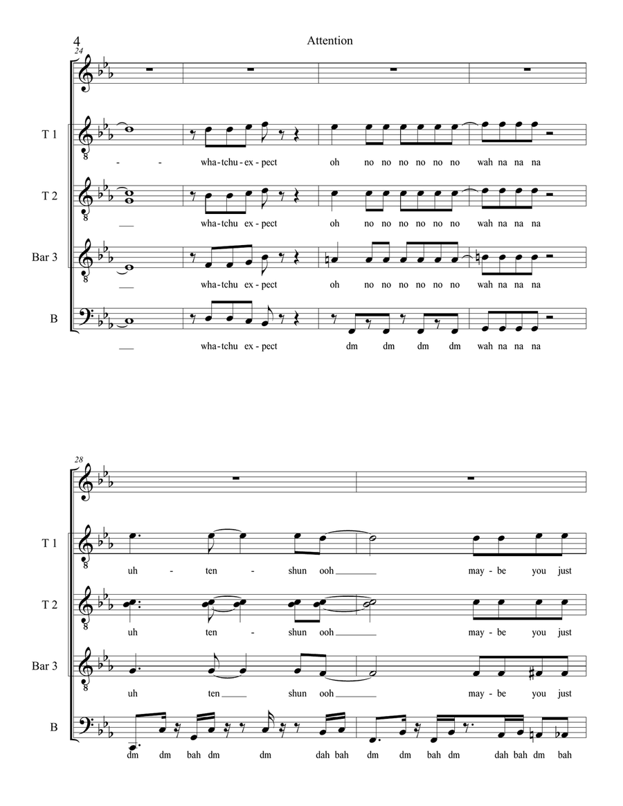 Attention A Cappella scores gallery preview page 4