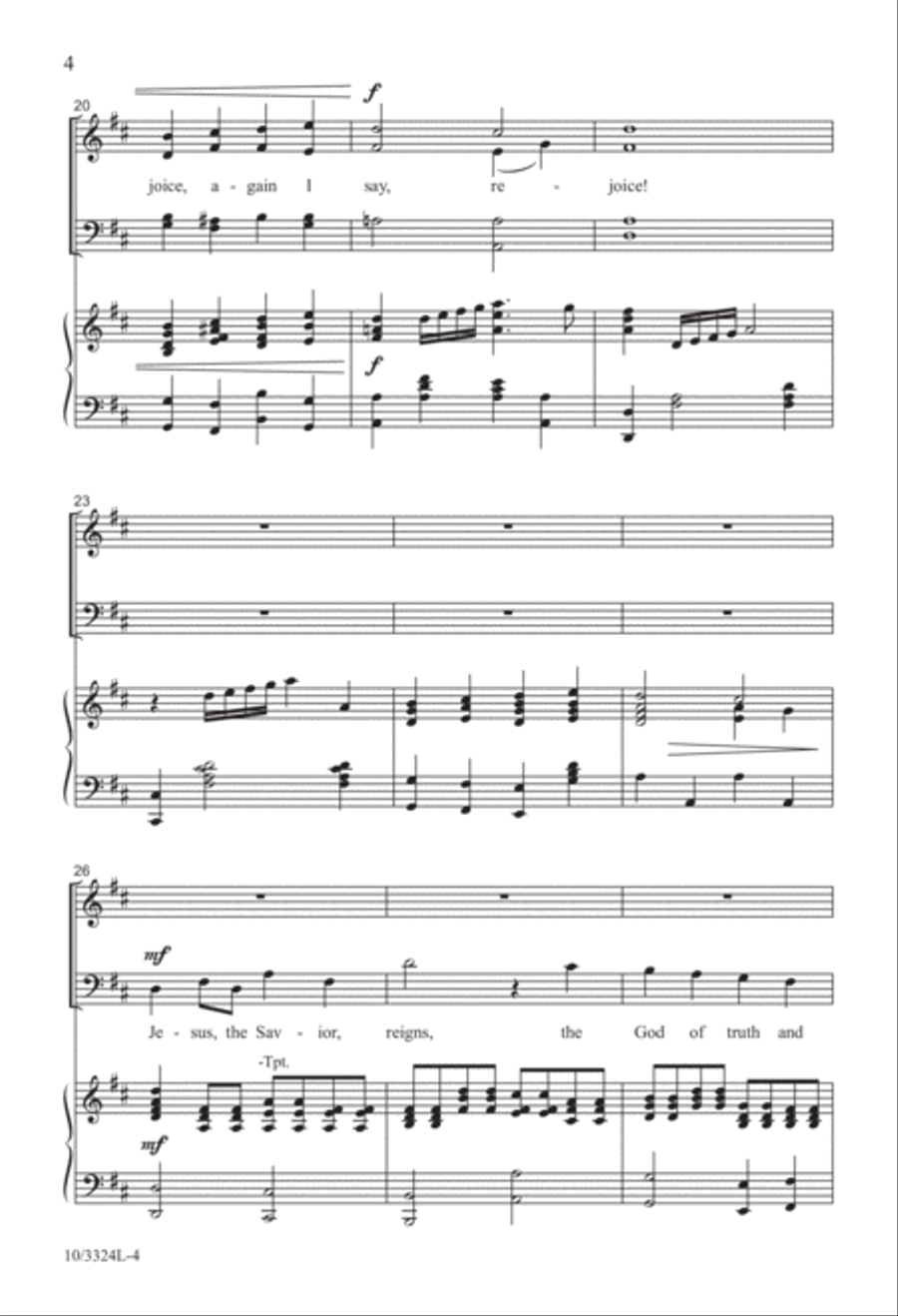 Rejoice, the Lord Is King! 4-Part scores gallery preview page 4