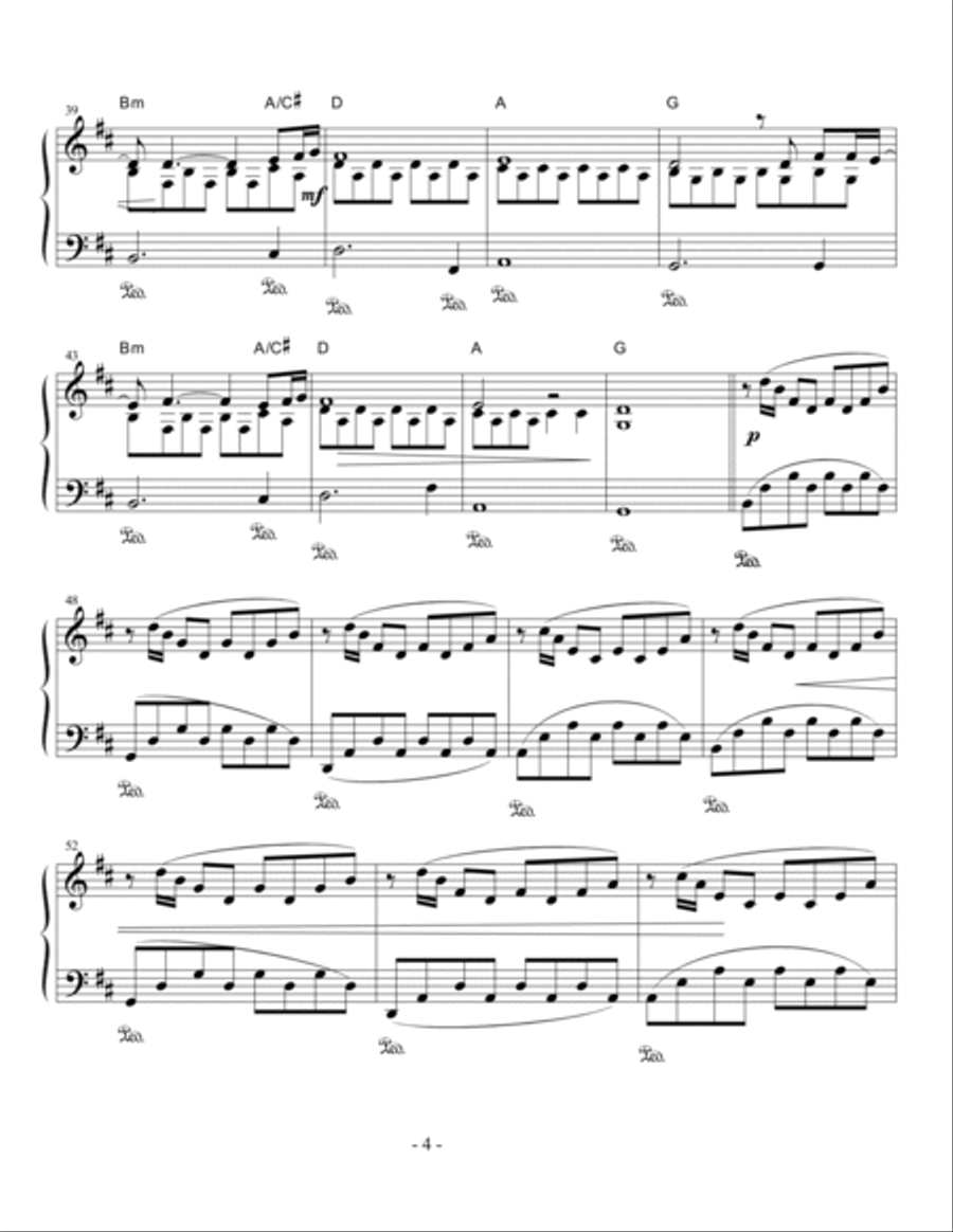 Oceans (Where Feet May Fail) Easy Piano scores gallery preview page 4