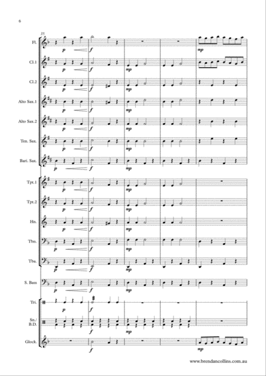 Cold Night Air Concert Band scores gallery preview page 6