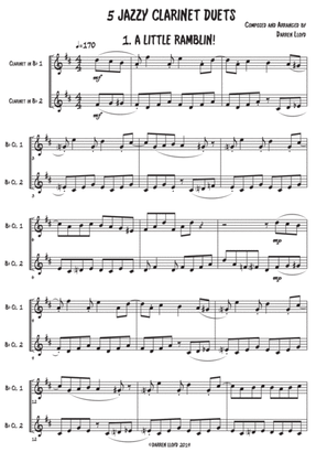 Clarinet duets - 5 original jazzy