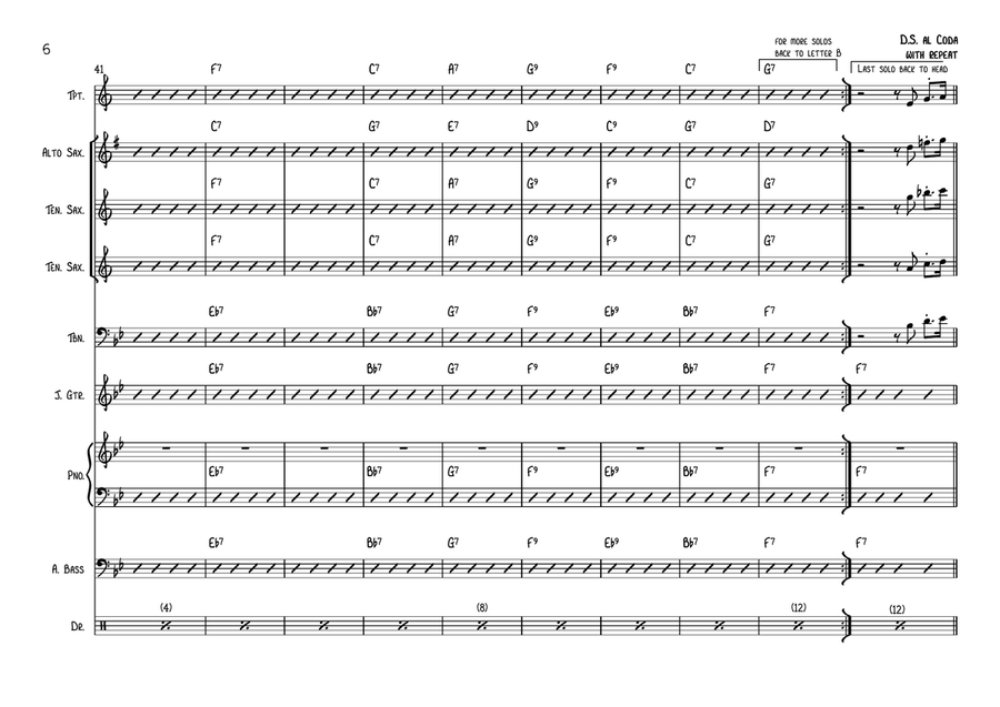 Tom Cat Jazz Ensemble scores gallery preview page 6
