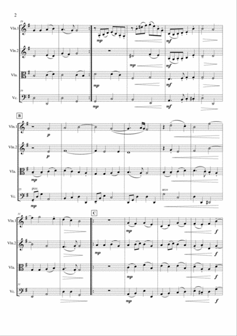 Ode To Joy Ode To Joy String Quartet scores gallery preview page 2
