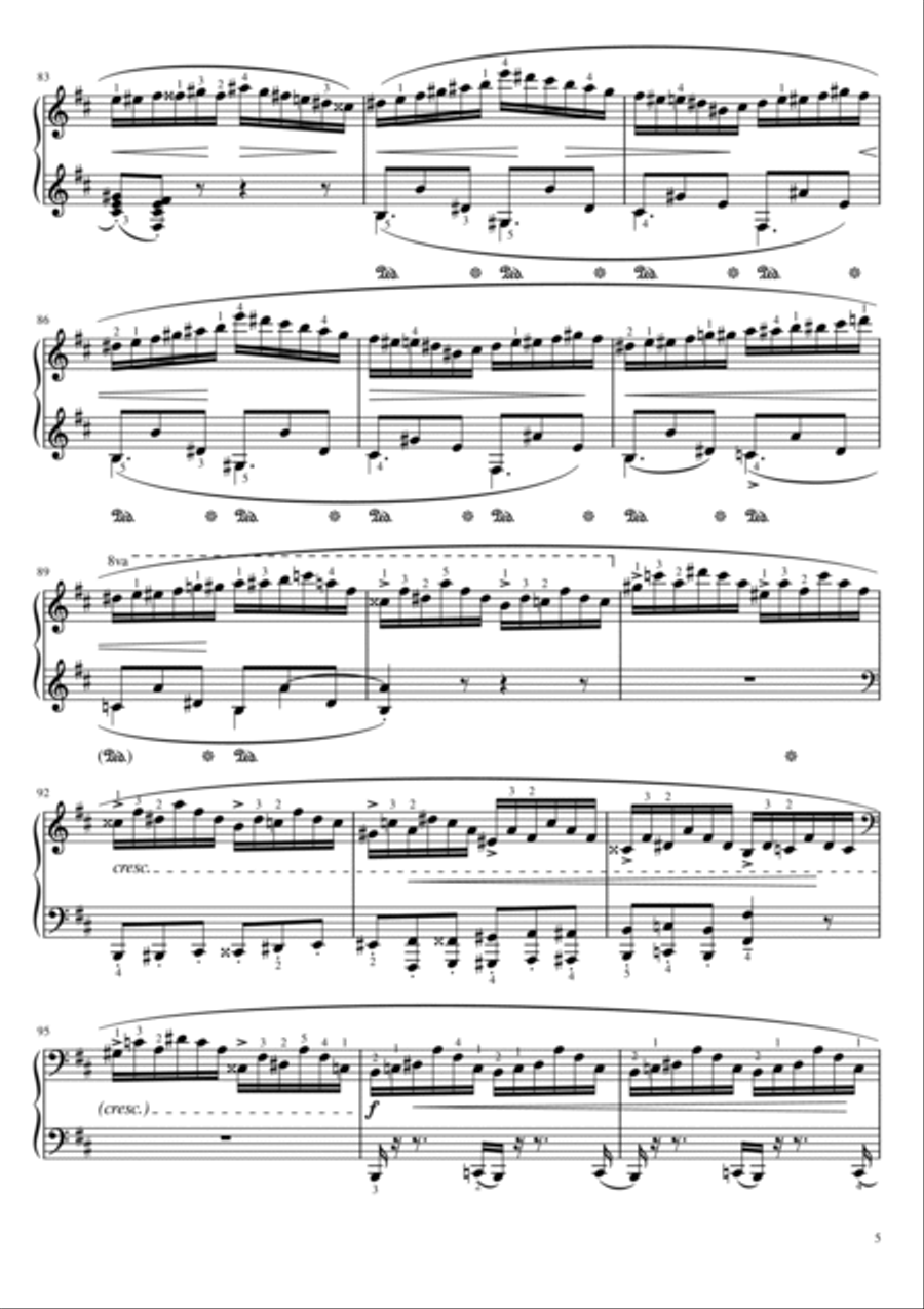 Chopin - Piano Sonata No.3, Op.58 4st Mov IV Finale - Original For Piano Solo With Fingering Piano Solo scores gallery preview page 5
