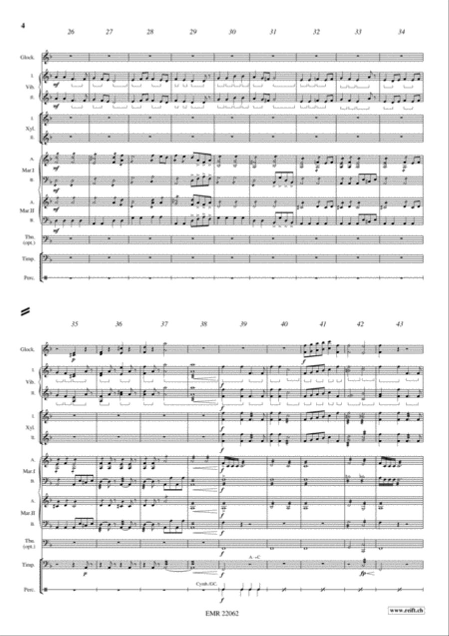 Les Deux Aveugles Percussion Ensemble scores gallery preview page 4