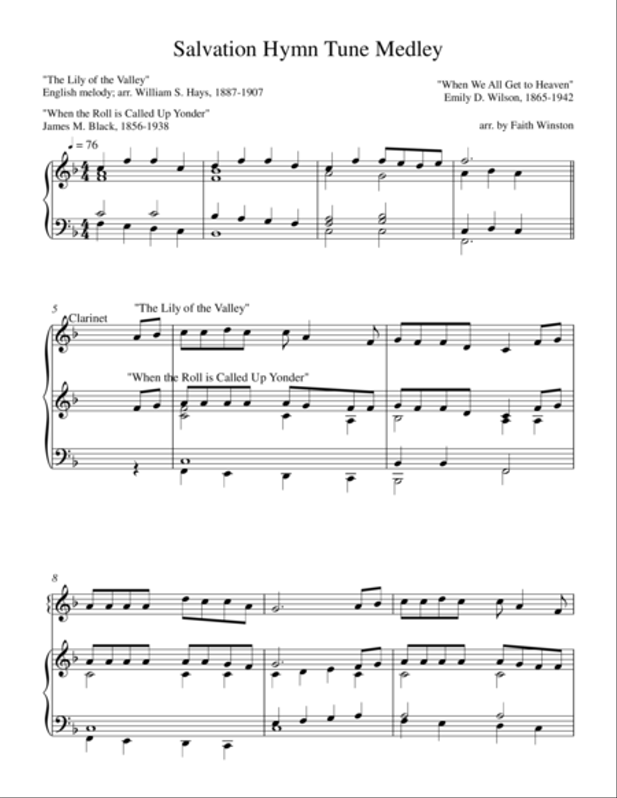 Salvation Hymn Tune Medley Woodwind Duet scores gallery preview page 1