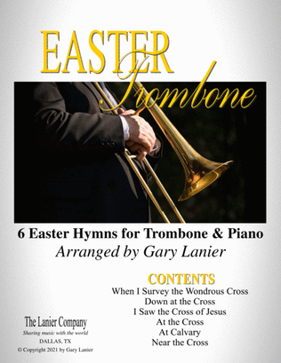 Book cover for EASTER Trombone (6 Easter hymns for Trombone & Piano with Score/Parts)