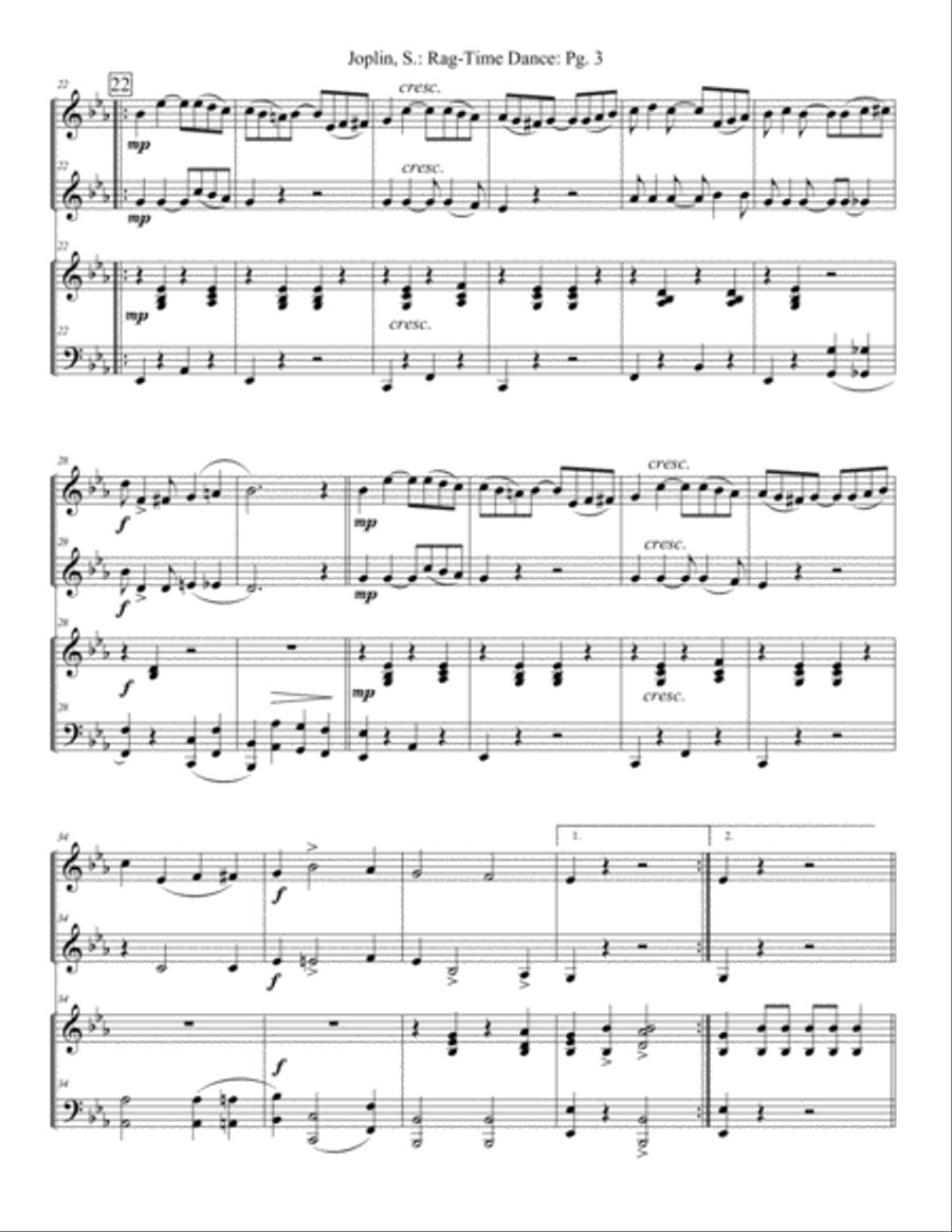 Rag-Time Dance, The Brass Ensemble scores gallery preview page 3
