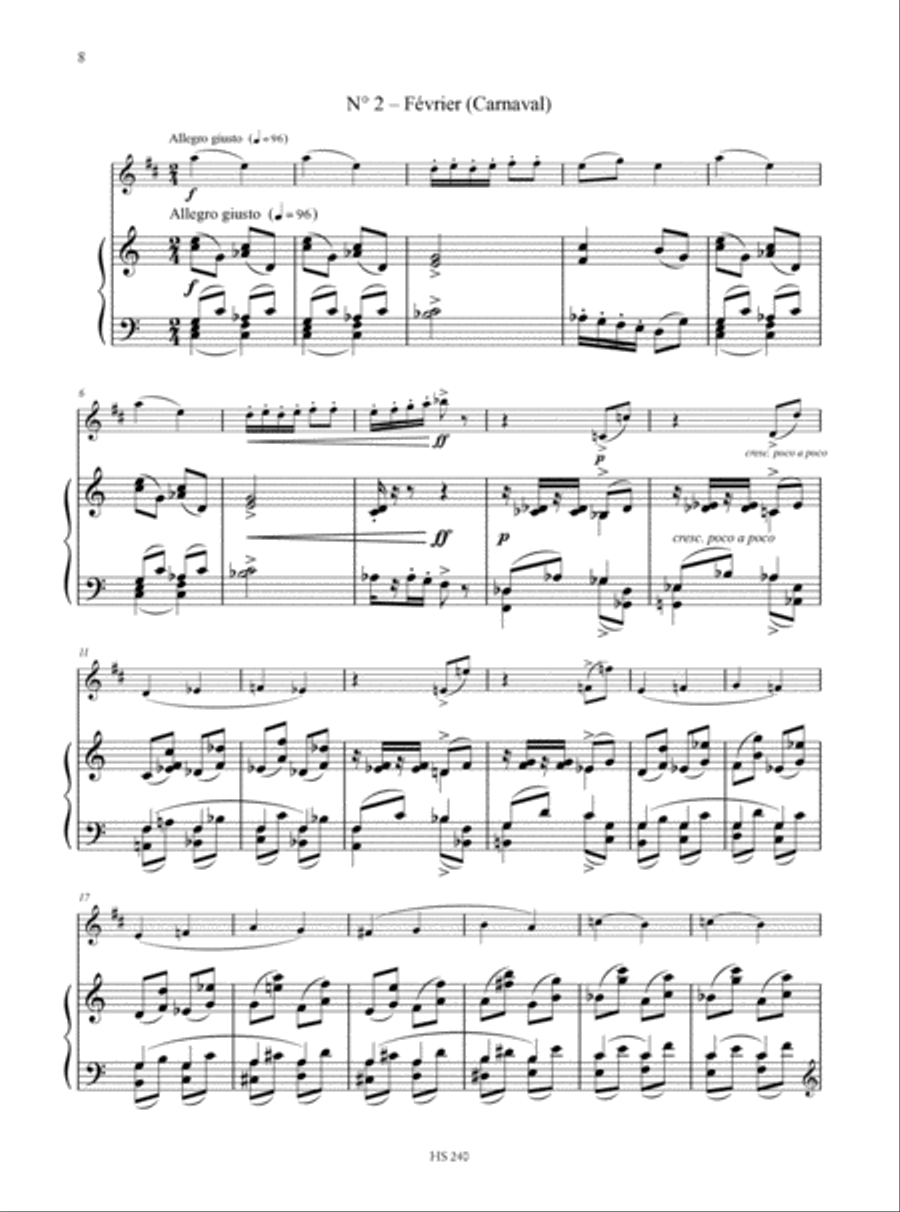 Les Saisons (The Seasons) Op. 37b for Clarinet and Piano Clarinet Solo scores gallery preview page 3