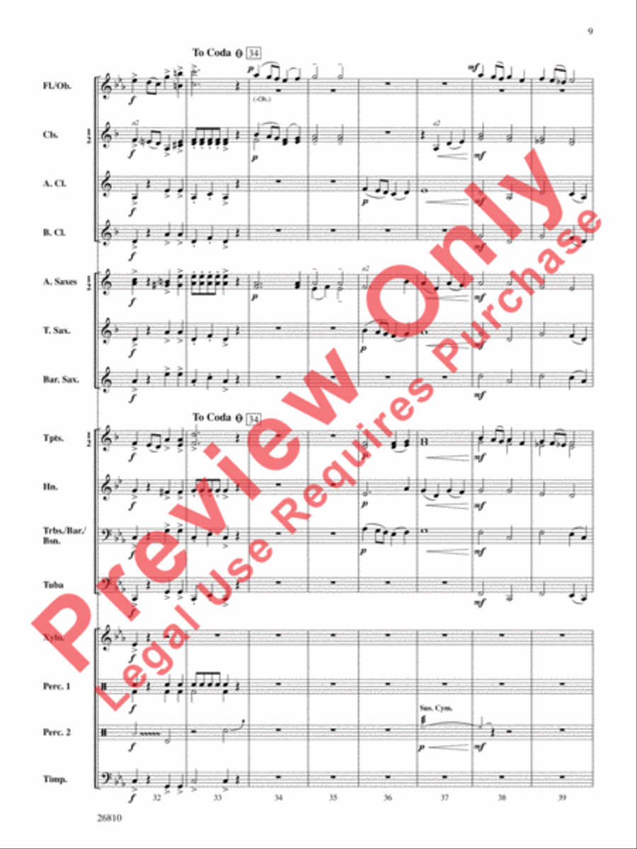 Ghosts in the Graveyard Concert Band scores gallery preview page 10