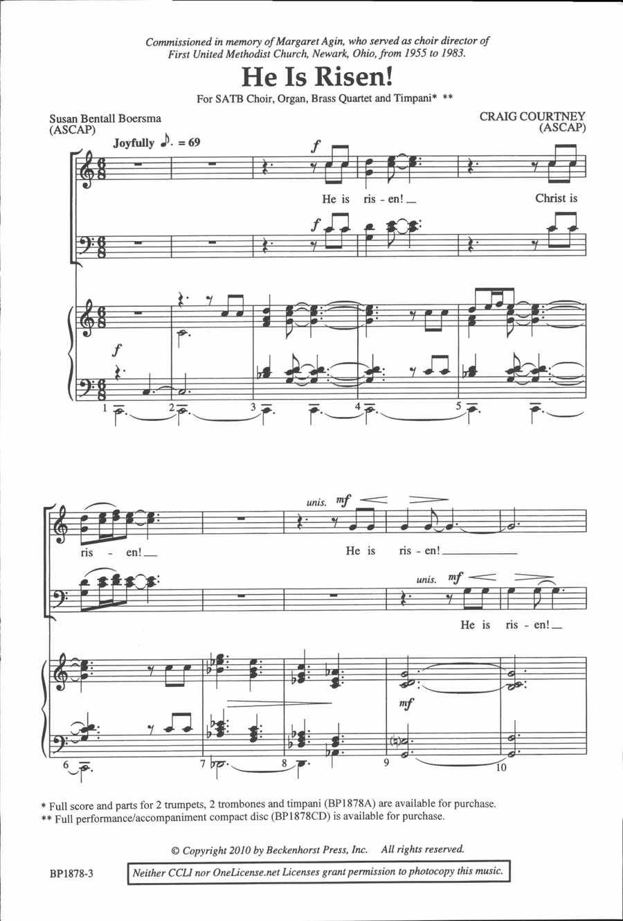 He Is Risen! 4-Part scores gallery preview page 2