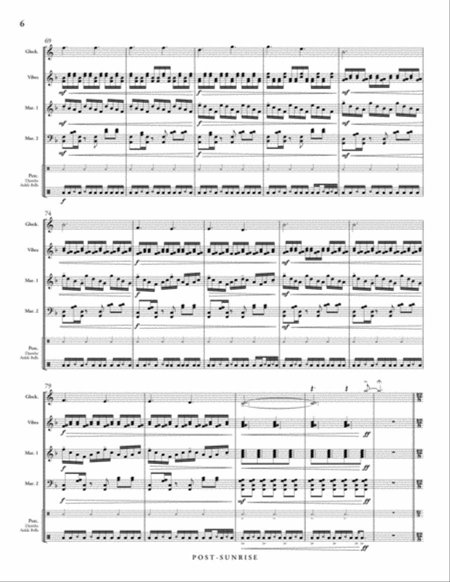 Post-Sunrise Percussion Ensemble scores gallery preview page 7