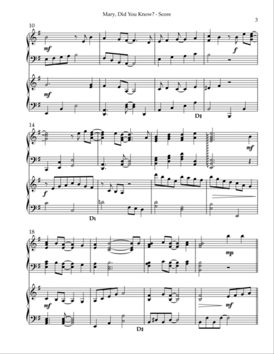 Mary, Did You Know? Pedal Harp scores gallery preview page 3