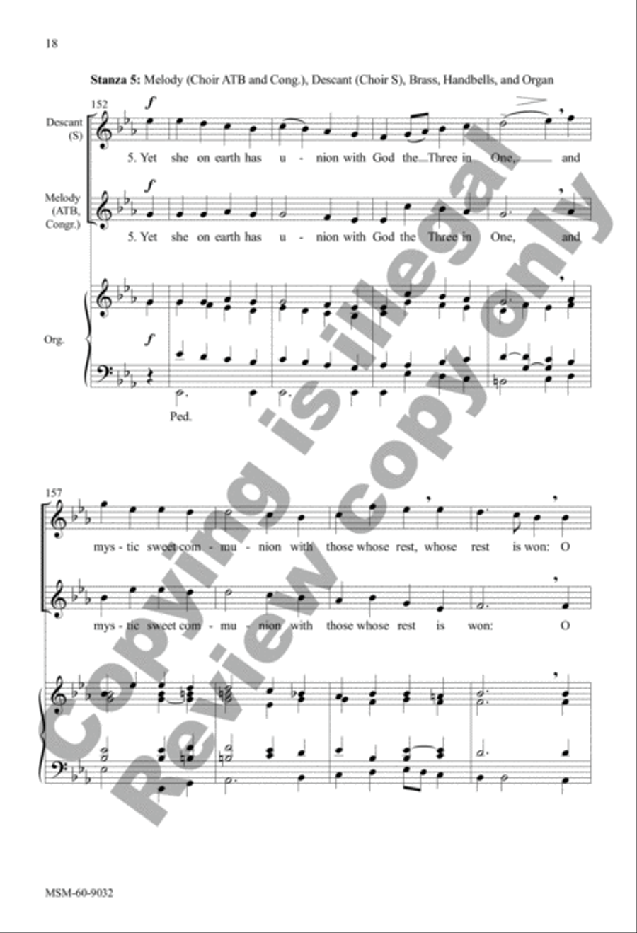 The Church's One Foundation 4-Part scores gallery preview page 17