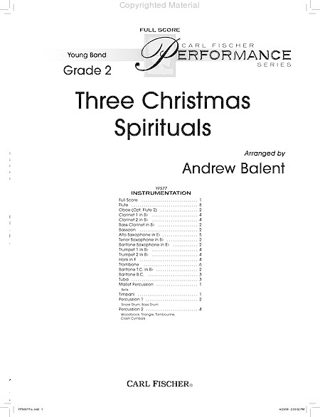 Three Christmas Spirituals image number null
