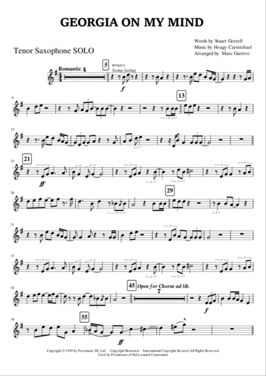 Georgia On My Mind Full Orchestra scores gallery preview page 2
