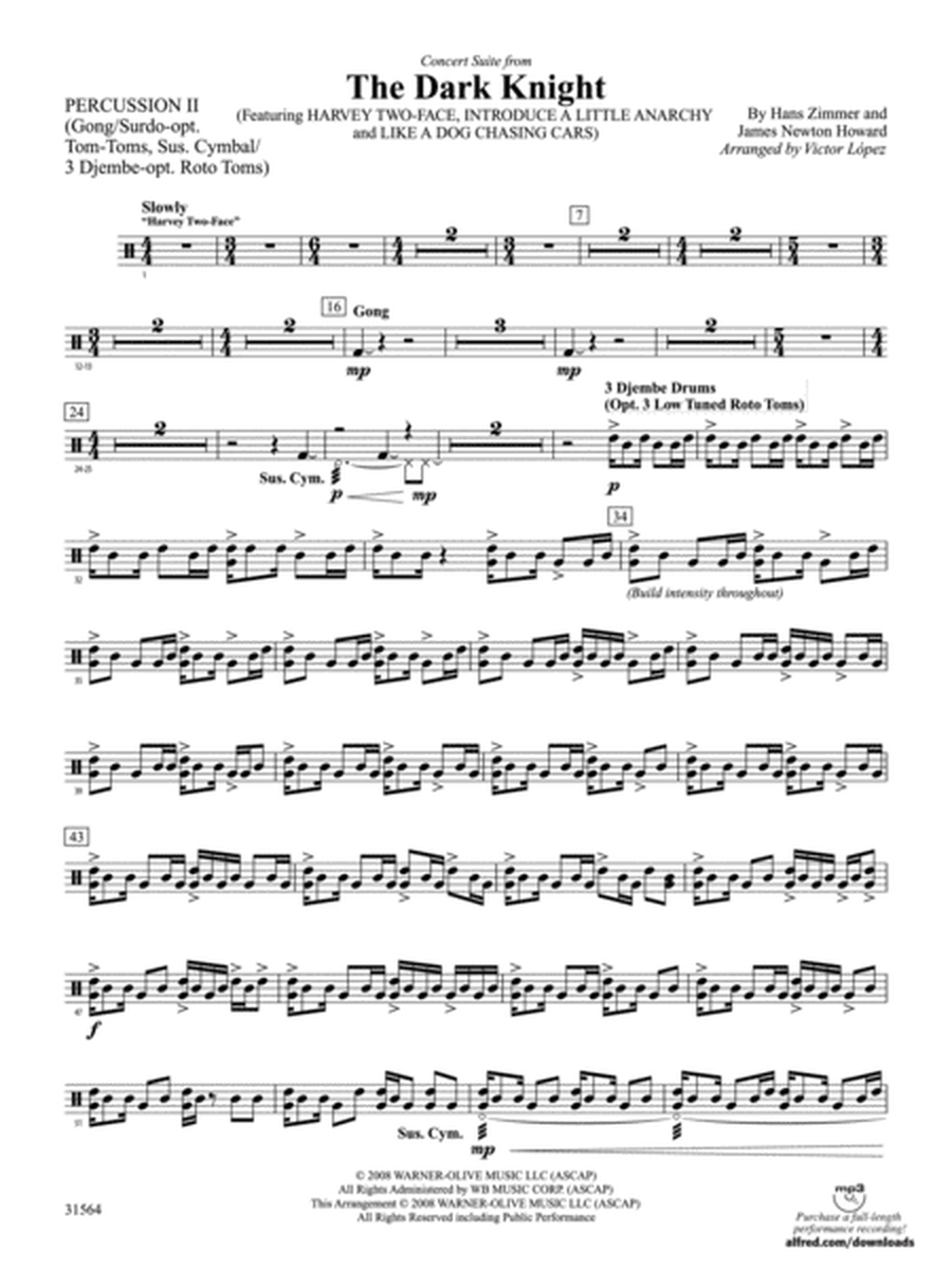 The Dark Knight, Concert Suite from: 2nd Percussion