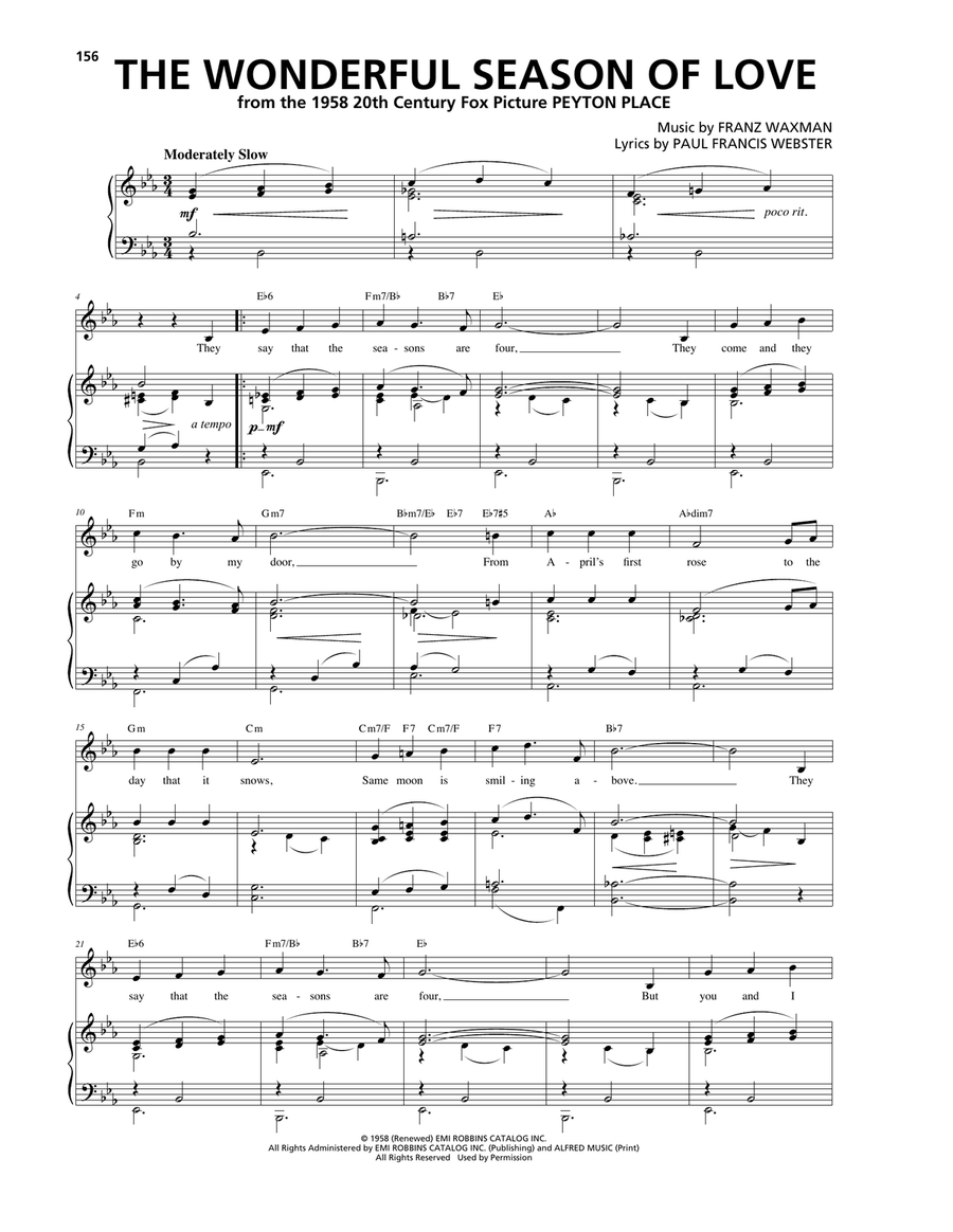 The Wonderful Season Of Love Piano, Vocal, Guitar scores gallery preview page 1