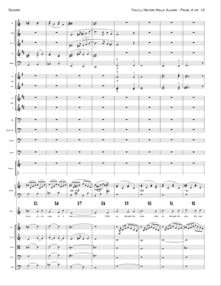 You'll Never Walk Alone Full Orchestra scores gallery preview page 4