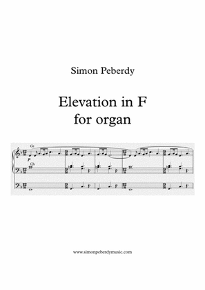 Book cover for Organ Elevation in F from "Little Book for Organ 1" by Simon Peberdy
