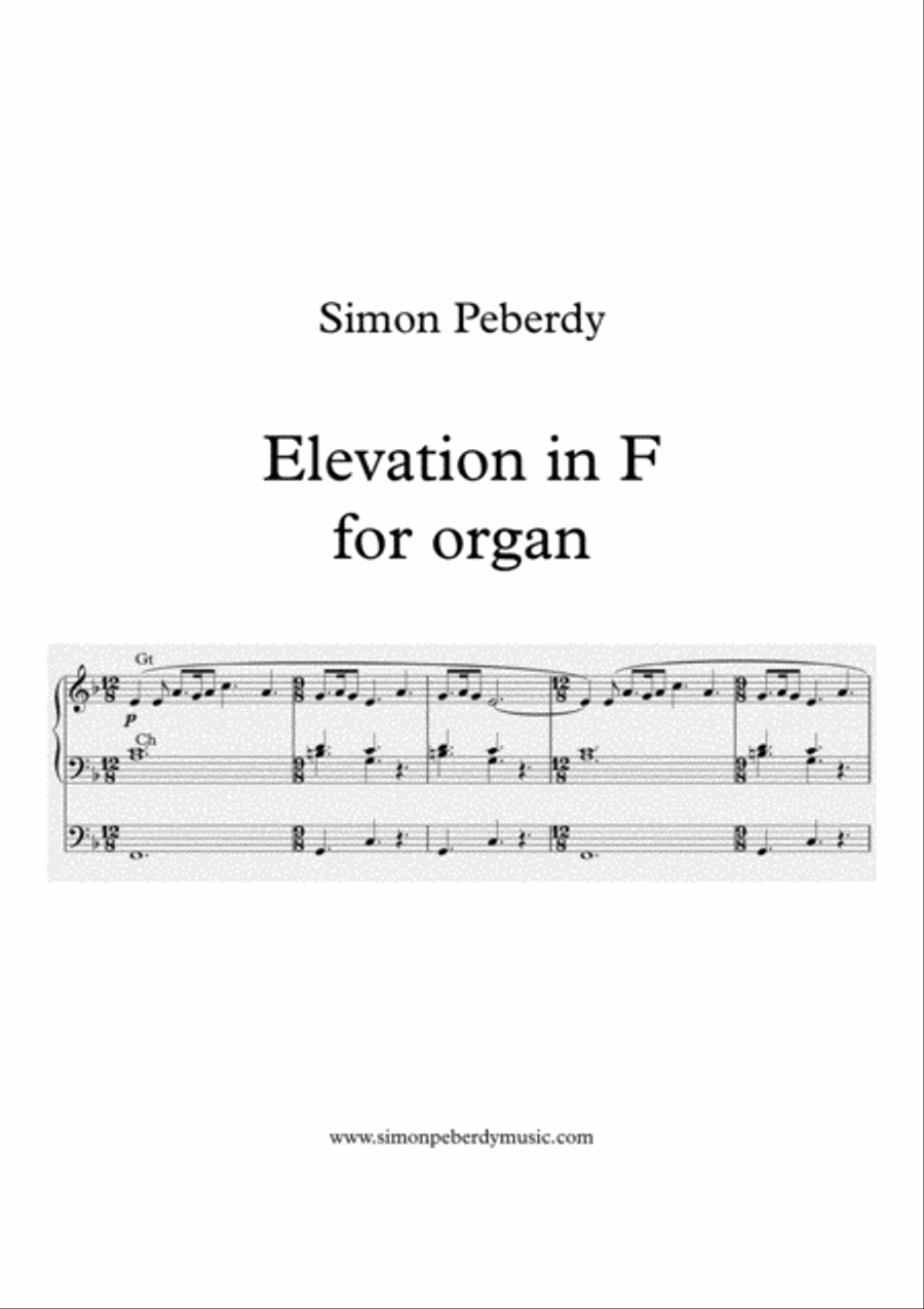 Organ Elevation in F from "Little Book for Organ 1" by Simon Peberdy image number null