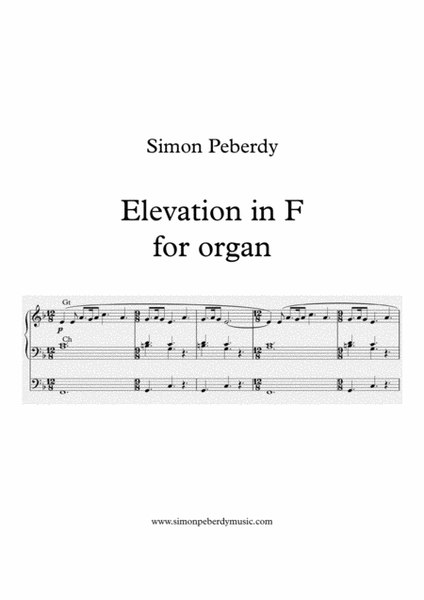 Organ Elevation in F from "Little Book for Organ 1" by Simon Peberdy by Simon Peberdy Organ Solo - Digital Sheet Music