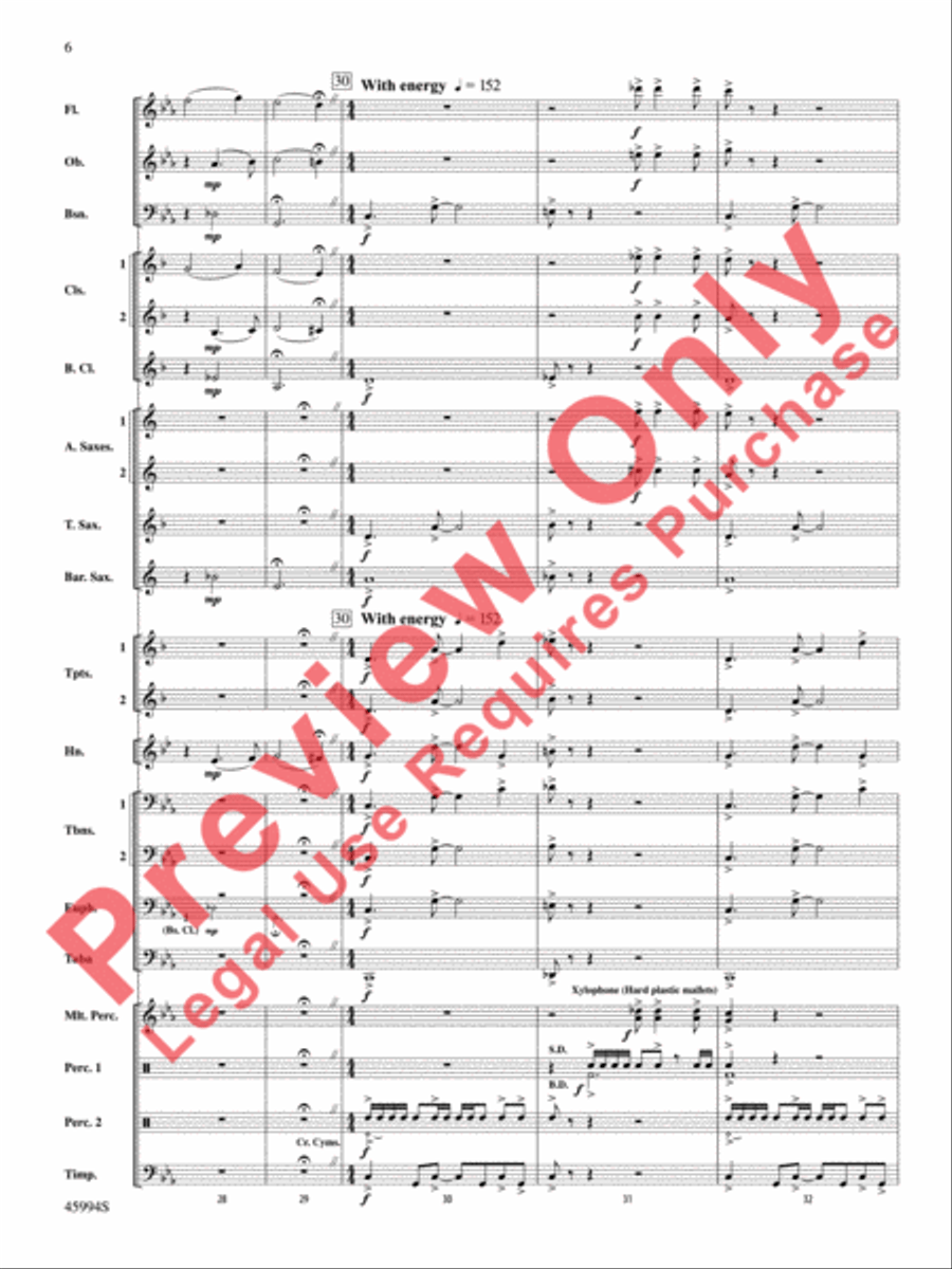 Shadows Unseen Concert Band scores gallery preview page 7