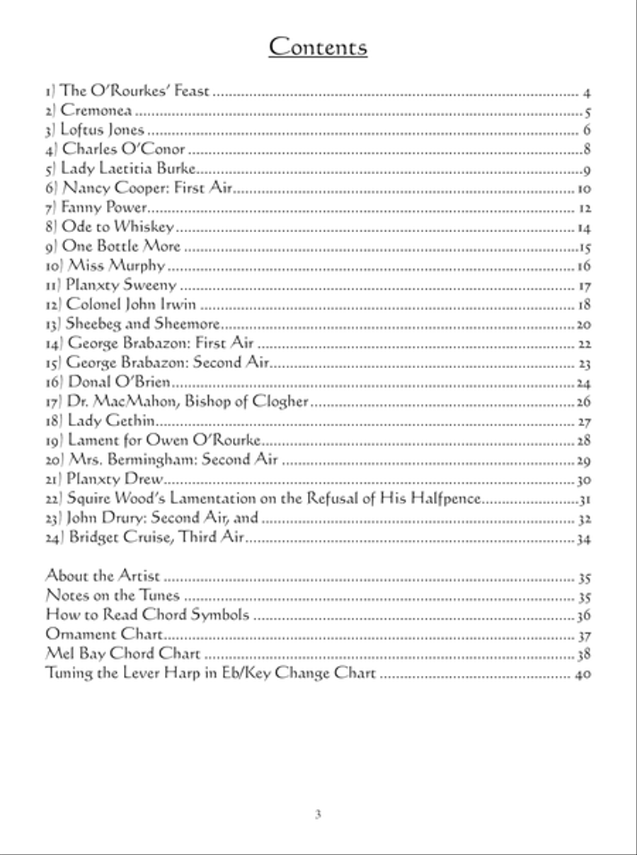 O'Carolan Tunes For Harp Pedal Harp scores gallery preview page 4