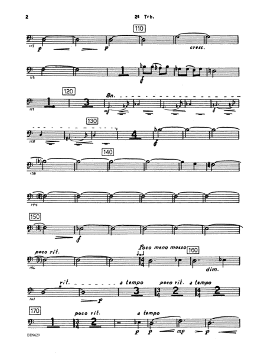 Fantasia for Band: 2nd Trombone Concert Band scores gallery preview page 2